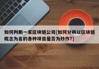 如何判断一家区块链公司[如何分辨以区块链概念为名的各种项目是否为炒作?]